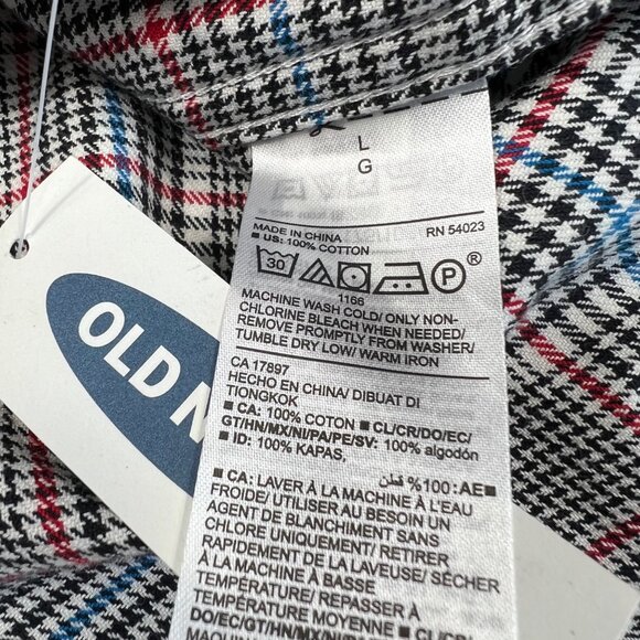 Old Navy‎ Flannel Button Front Shirt Plaid Mens Large - Picture 8 of 8